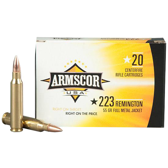 ARMSCOR AMMO 223REM 55GR FMJ 20/50 (2500 PALLET) - Sale